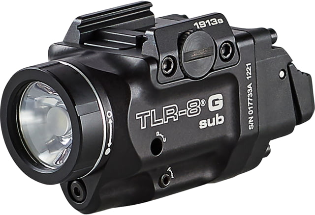 USED Streamlight TLR-8 G Sub For 1913 LED Weapon Light w/ Green Laser CR123A Lithium White 500 Lumens Black  EDEMO5 Condition Fair Used - Streamlight