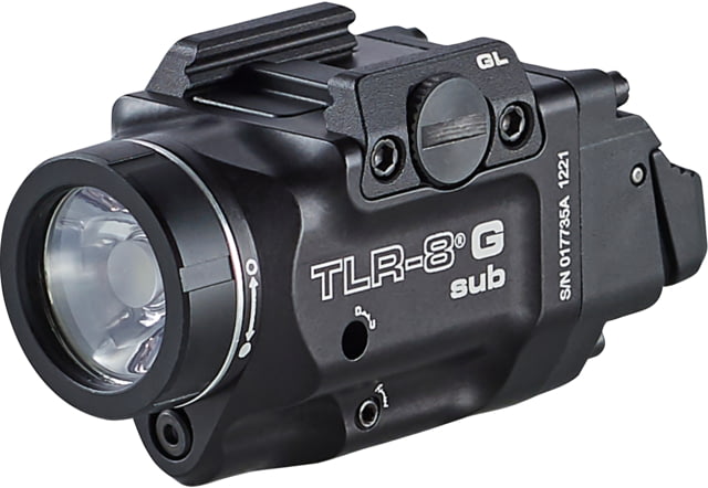 DEMO Streamlight TLR-8 G Sub For Glock 43X/48 MOS LED Weapon Light w/ Green Laser CR123A Lithium White 500 Lumens Black - Streamlight
