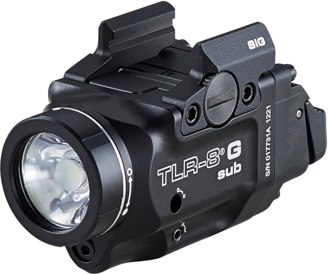 EDEMO Streamlight TLR-8 G Sub For SIG P365/XL LED Weapon Light w/ Green Laser CR123A Lithium White 500 Lumens Black  EDEMO10 - Streamlight