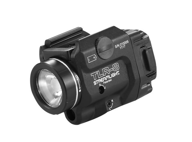 USED Streamlight TLR-8 Rail Mounted Tactical C4 LED Weapon Light w/Laser Sight CR123A Red 500 Lumens Black  EDEMO7 Condition Parts Only/Salvage - Streamlight