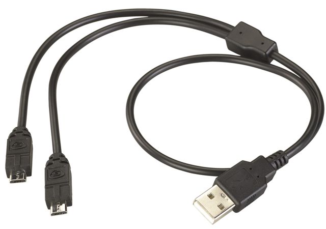 Streamlight Usb Cord Y-Split 22 Inch For Protac Hl 5-X Usb/Vantage 180 X Usb Flashlight - Streamlight