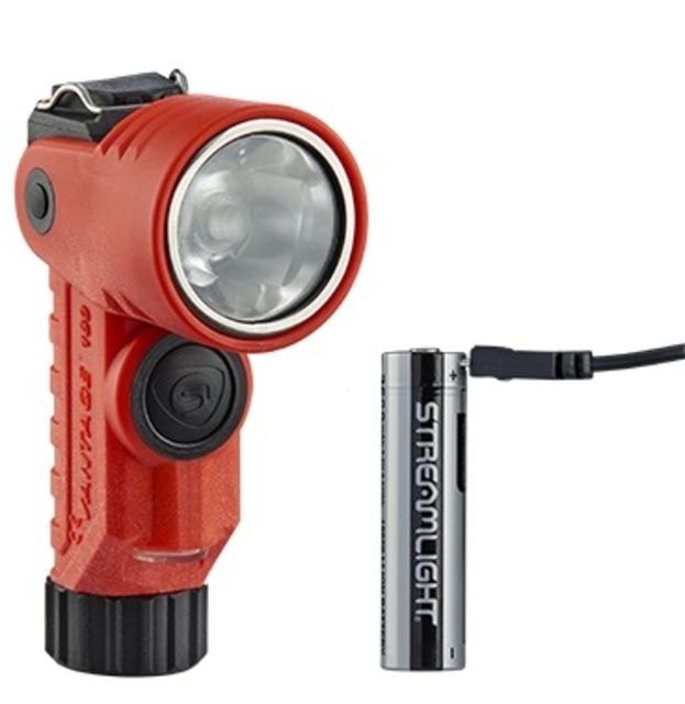 Streamlight Vantage 180 X USB Flashlight 250 Lumens w/ 18650 USB battery helmet bracket Orange - Streamlight