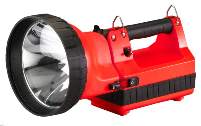 Streamlight H.I.D. LiteBox Searchlight - Rechargeable High Intensity Discharge Flashlight Orange w/ 120V AC / 12V DC Charging System - Streamlight