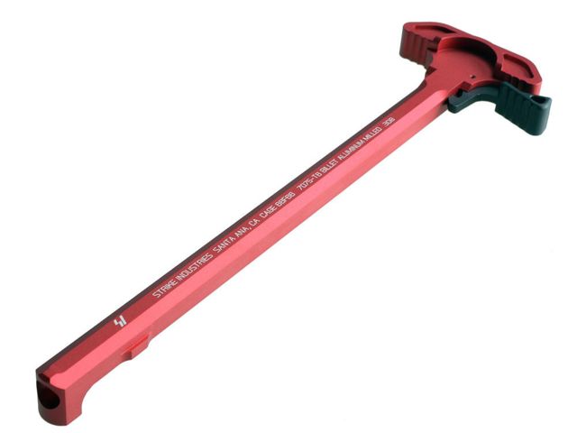 Strike Industries Extended Latch AR Charging Handle AR-10 .308 Winchester Red One Size