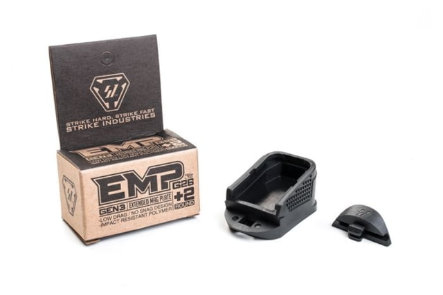 Strike Industries Magazine Plate for Glock 26 Gen 3 Black One Size SI-EMP-G26-GEN3
