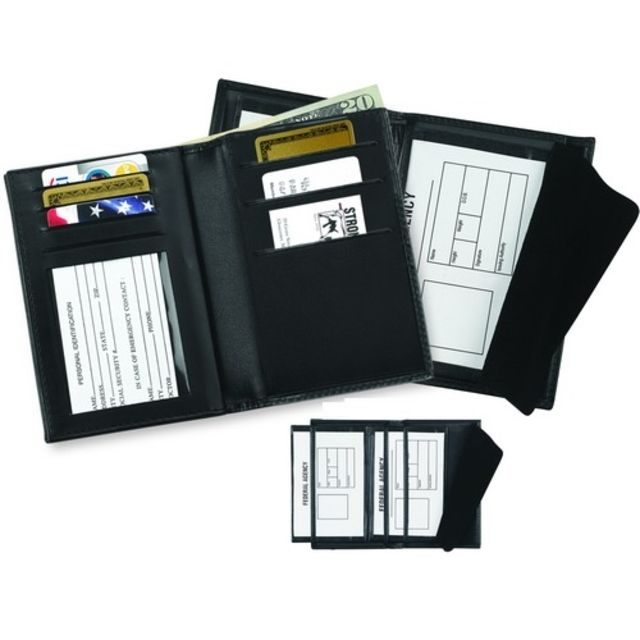 Strong Leather Company - Double Id Badge Black