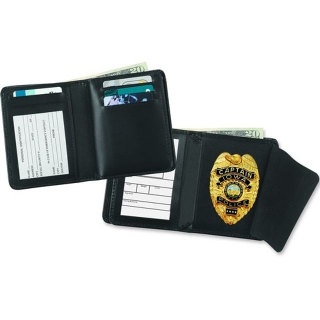 Strong Leather Deluxe Hidden Badge Wallet Black - Strong Leather