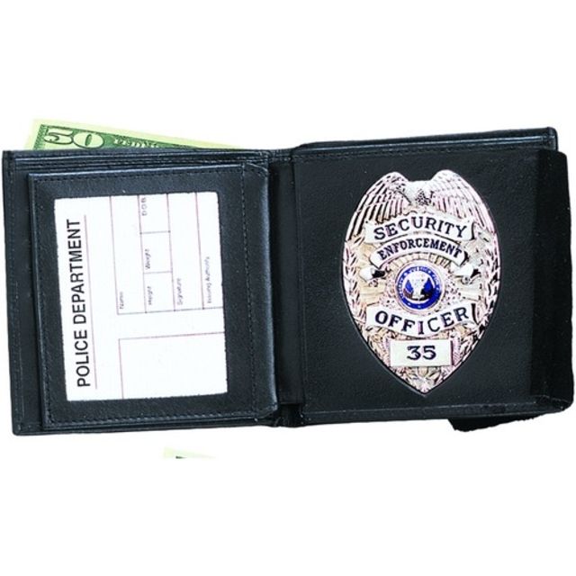 Strong Leather Company - Double Id Badge Black - Strong Leather