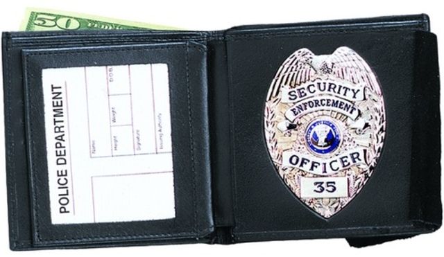 Strong Leather Company - Double Id Badge Black - Strong Leather
