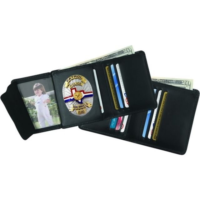 Strong Leather Hidden Badge Wallet - Dress Black - Strong Leather