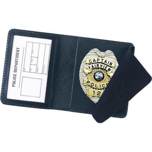 Strong Leather Side Open Badge Case - Duty Black - Strong Leather