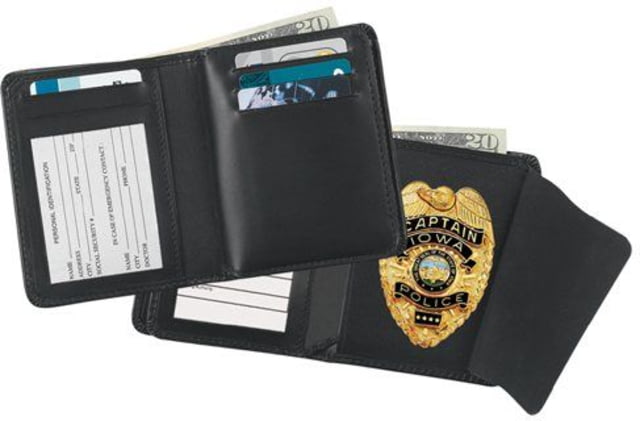 Strong Leather Deluxe Hidden Badge Wallet Black - Strong Leather