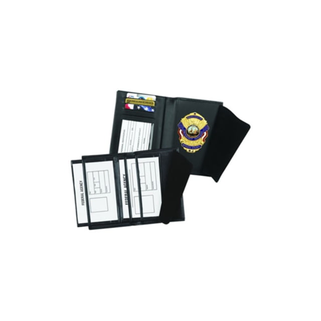 Strong Leather Double ID Badge Case Black - Strong Leather