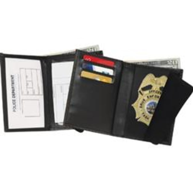 Strong Leather Double Id Badge Wallet Black - Strong Leather