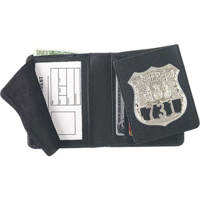 Strong Leather Flip-out Badge Wallet Black - Strong Leather