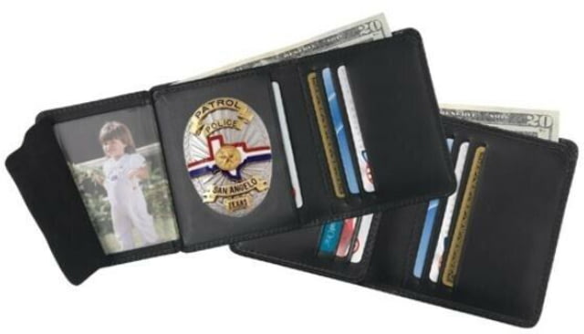 Strong Leather Hidden Badge Wallet Leather Black - Strong Leather