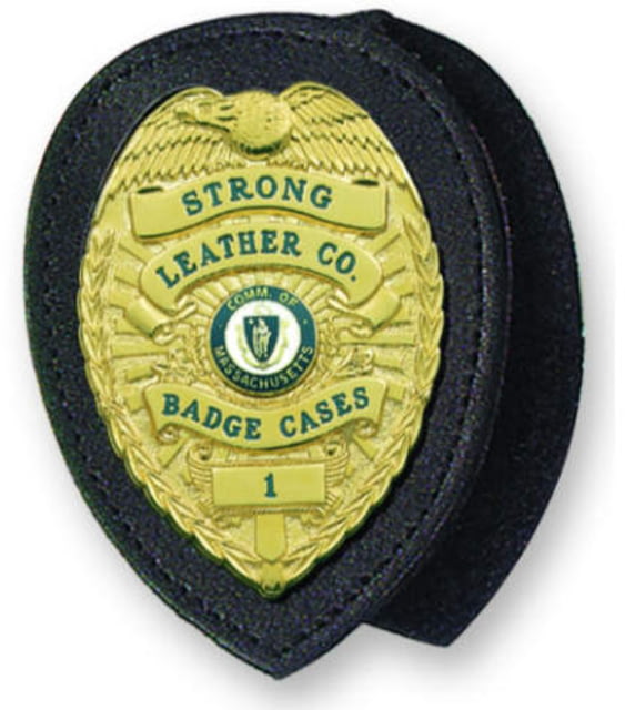 Strong Leather Recessed Shield Clip-on W/ Chain - Cutout For Blackinton B1549 - Strong Leather