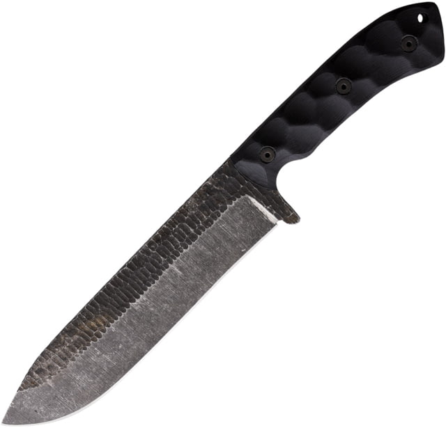 Stroup Knives BK1 Black Fixed Blade Knife 13.75in Overall 7.75in 1095HC Steel Blade Black Sculpted G10 Handle Kydex Sheath