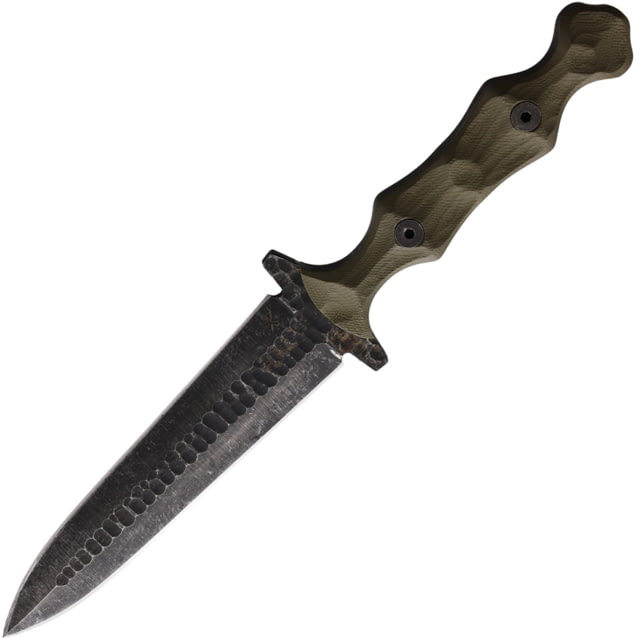 Stroup Knives OD Green Dagger Knife 9.75in Overall 5in Double Edge 1095HC Steel Dagger Blade OD Green Sculpted G10 Handle Kydex Sheath
