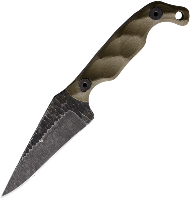 Stroup Knives Mini OD Green Fixed Blade Knife 6.75in Overall 3in 1095HC Steel Acid Etched Blade OD Green Sculpted G10 Handle Kydex Sheath - Stroup Knives