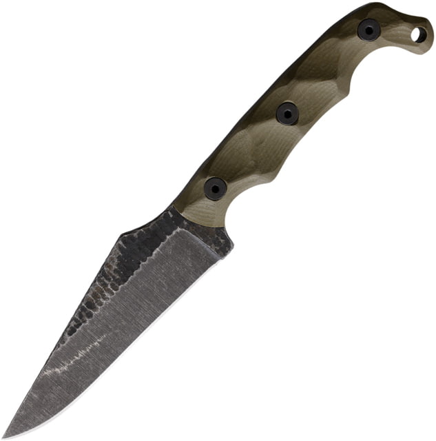 Stroup Knives TU2 OD Green Fixed Blade Knife 8.75in Overall 4.5in 1095HC Steel Acid Etched Blade OD Green Sculpted G10 Handle Kydex Sheath - Stroup Knives