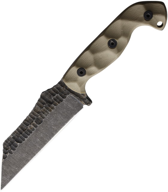Stroup Knives TU3 Tan Fixed Blade Knife 9.25in Overall 5in 1095HC Steel Blade Tan Sculpted G10 Handle Kydex Sheath - Stroup Knives