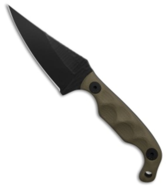 Stroup Knives Stroup Stroup Knives Mini Fixed Blade Knife OD Green G-10 3" Black OD Green 1095HC adult - $193.99 at Optics Planet
