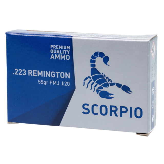  Scorpio .223 Remington 55 Grain Full Metal Jacket 20 Rounds Rifle Ammo