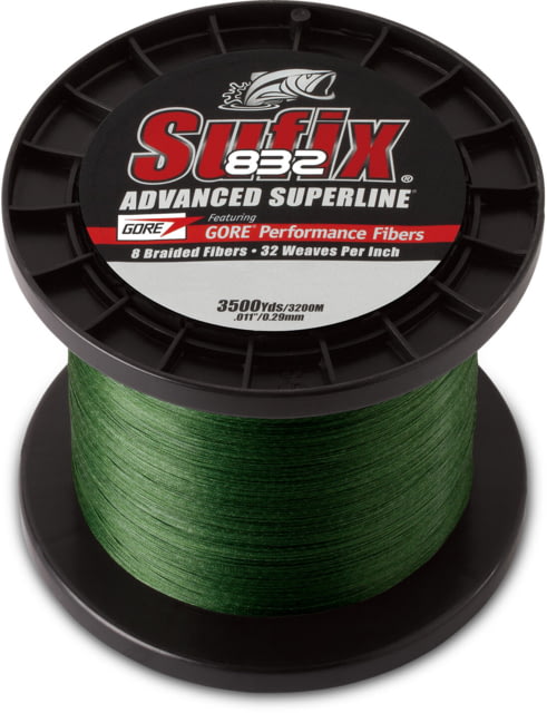 Sufix 832 Braid 50lb Line Low-Vis Green 3500 Yds