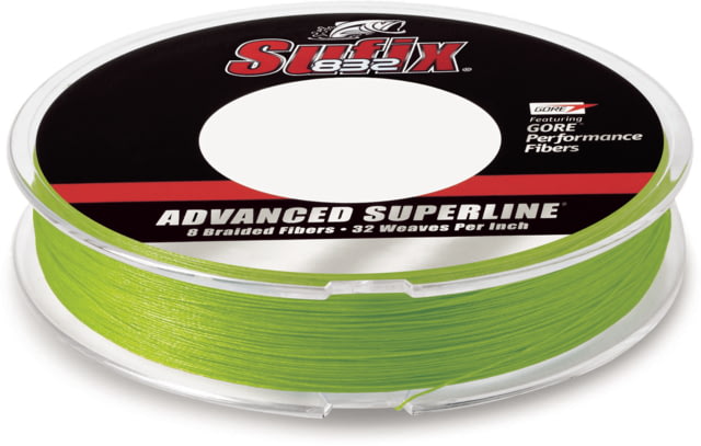 Sufix 832 Braid 6lb Line Neon Lime 300 Yds