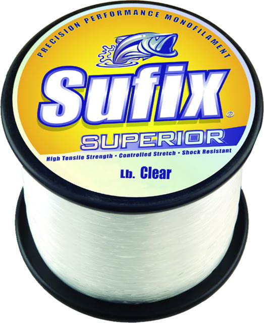 Sufix Superior Monofilament Line 15lb 840yd Clear 1/4lb Spool