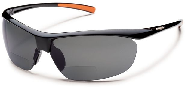 Suncloud Polarized Optics Zephyr +2.5 Sunglasses - Black Frame Gray Polarized Polycarbonate Lenses - Suncloud Polarized Optics