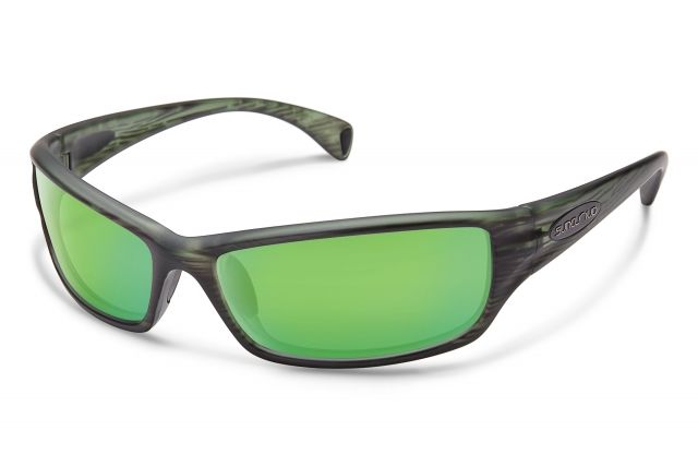 Suncloud Polarized Optics Hook Sunglasses Matte Green Stripe - Suncloud Polarized Optics