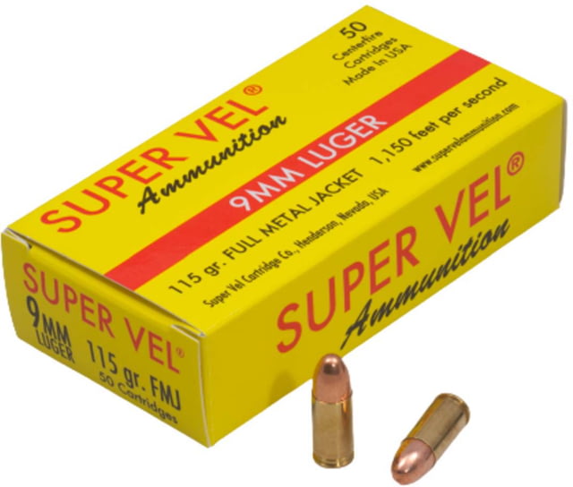 er Vel Ammunition 9mm Luger 115 Grain Full Metal Jacket Brass Pistol Ammunition 1000 Round Ammo