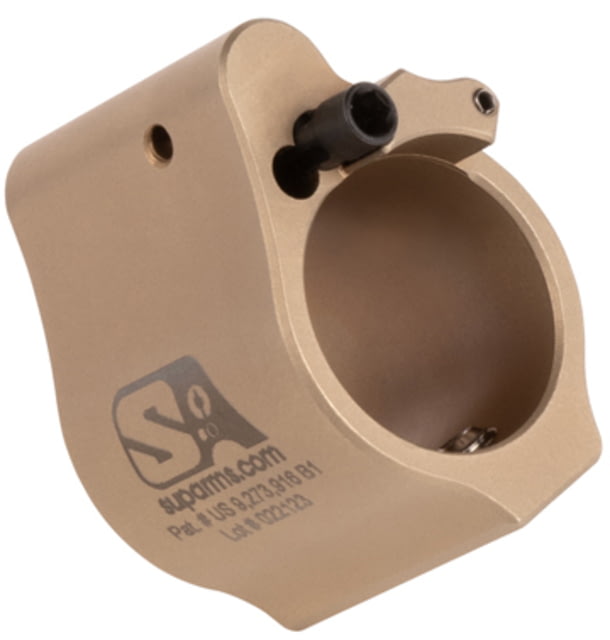 Superlative Arms Gas Block .750 in Solid Set Screw DLC Tan - Superlative Arms