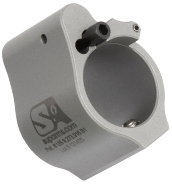 Superlative Arms Adjustable Bleed Off AR-15/AR-10 Gas Block .750in Solid Set Screw Stainless Steel Matte Steel Grey