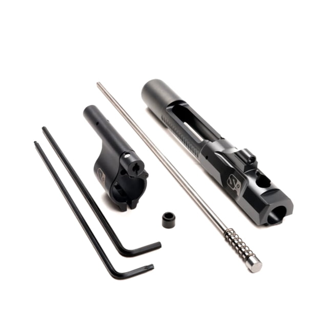 Superlative Arms AR-15 .750in Clamp On Adjustable Piston System Clamp On Melonite QPQ Piston Gas Block Mid Length Op Rod Right Hand Full Auto Dark DLC