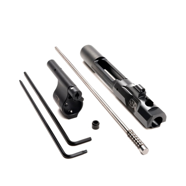 Superlative Arms AR-15 .750in Solid Adjustable Piston System Solid Set Screw Melonite QPQ Piston Gas Block Mid Length Op Rod Right Hand Full Auto Dark