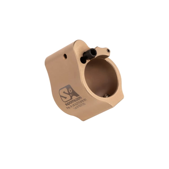 EDEMO Superlative Arms Solid Set Screw Adjustable Bleed Off Gas Block .875in Solid Set Screw Stainless Steel DLC Tan Finish Tan SABO-DI-875ST EDEMO1 - Superlative Arms