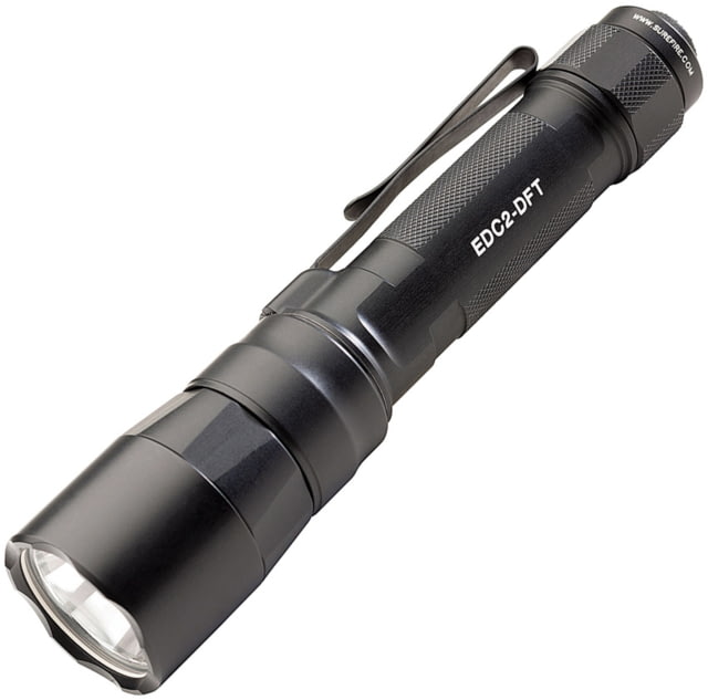 USED SureFire TURBO Series 18650/123 Everyday Carry Flashlight Dual-Output High-Candela LED Flashlight Hard Anodized Black EDC2-DFT-BK - SureFire