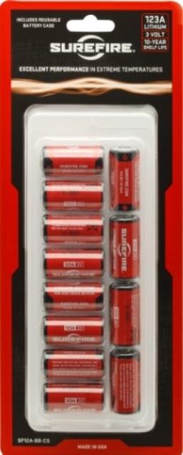 SureFire 3 Volts Lithium Battery Box, 12 Batteries, Clamshell Package, SF12A-BB CS