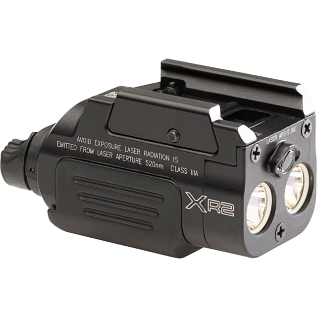 USED SureFire XR2 Ultra-Compact Rechargeable LED Pistol Light w/ Laser Rechargeable Lithium Polymer White Light / Red Laser 800 Lumens Black XR2-A-RD - SureFire