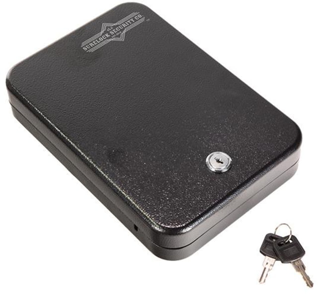 Surelock Security 9.5in Nighthawk Mobile Vault II - Key Lock Black Powder Coating - Surelock Security