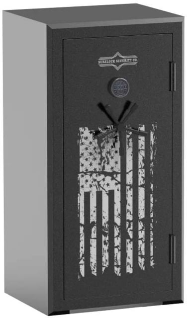 Surelock Security Flag Safe 25 Gun and Home Safe w/SecuRam Lock 25 Capacity 12 Gauge Steel Grey - Surelock Security