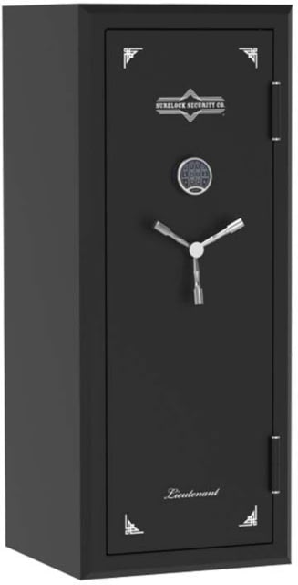 Surelock Security Lieutenant 18 Gun and Home Safe w/ SecuRam 18 Capacity 12 Gauge Steel Black - Surelock Security