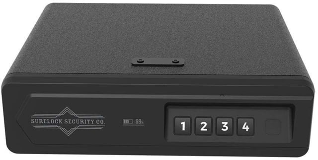 Surelock Security QuickTouch Drawer Vault Digital Gun Safe Surelock stealth 4-key code Heavy Duty Steel Black - Surelock Security