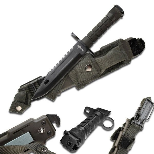 Survivor Fixed Blade 12in Stainless Steel Blade Stainless Steel M9 Bayonet Handle - Survivor