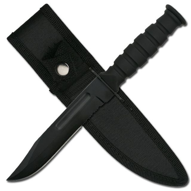 Survivor Fixed Blade 7.5in Stainless Steel Blade Comfortable Handle - Survivor