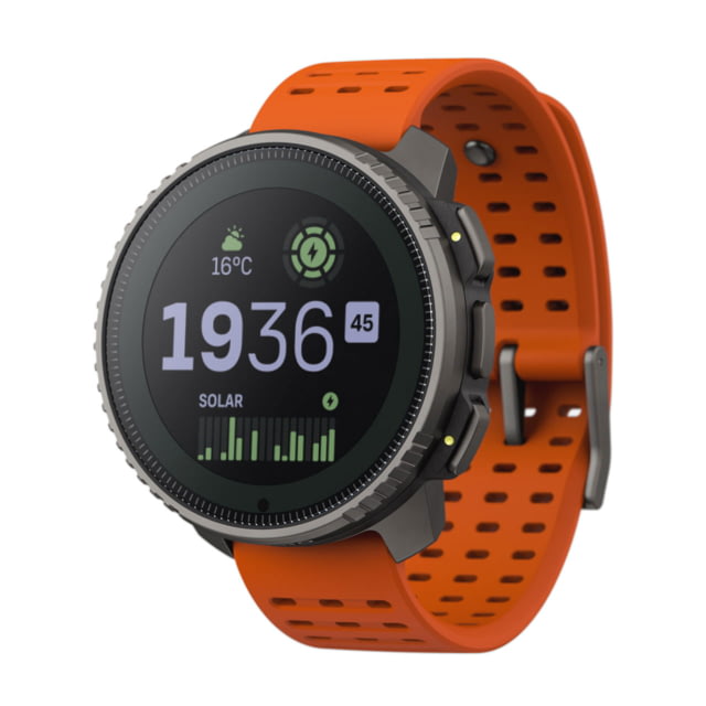 Suunto Vertical Unisex Titanium Solar Watch 49mm Case Diameter Titanium Bezel Canyon Silicone Strap One Size