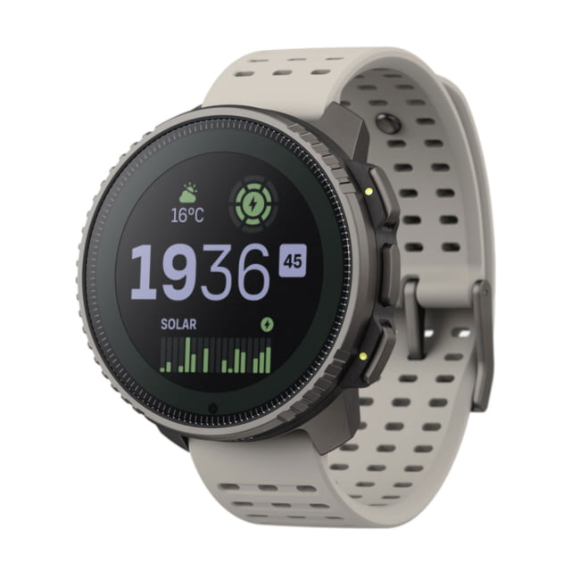 Suunto Vertical Unisex Titanium Solar Watch 49mm Case Diameter Titanium Bezel Sand Silicone Strap One Size